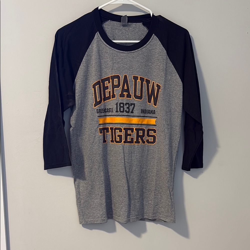 DePauw Tigers Raglan 3/4 length T-Shirt